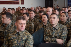 Облыстық Қазақстан халқы Ассамблеясының өкілдері 6997 әскери бөліміне барып, болашақ офицерлер үшін толеранттылық сабақ ұйымдастырды